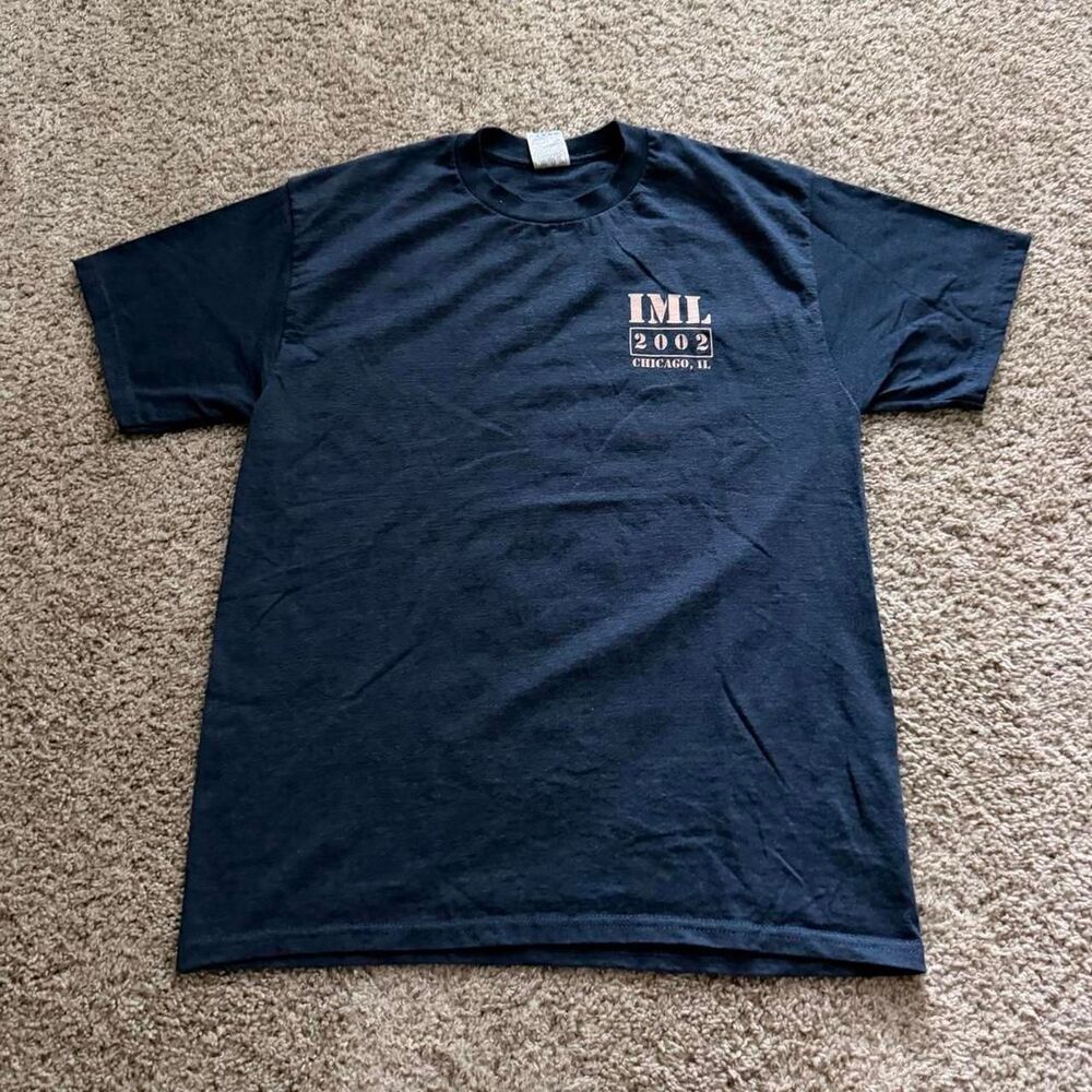 Vintage 2002 IML Chicago Illinois T Shirt Large Fruit of the Loom Blue Tee